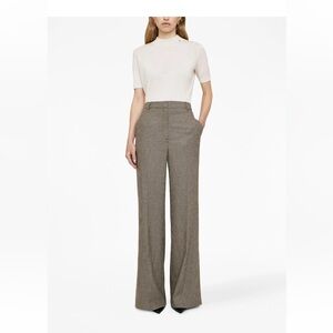 ANINE BING Lyla Trouser Wide Leg Mini Houndstooth Pants Size 38